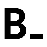 Large Black B with underscore line to the right